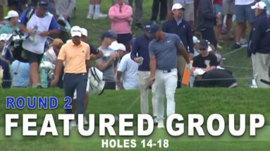 2021 US Open Featured Group Every Shot | Round 2 Holes 14-18| Brooks, JT, Morikawa
