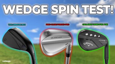 GOLF WEDGE SPIN TEST! TaylorMade MG3 vs PING Glide Forged Pro vs Callaway Jaws Full Toe