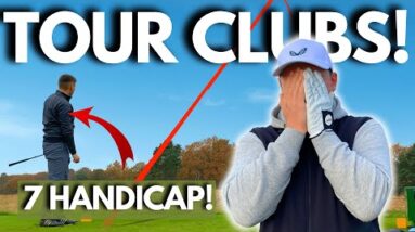 World's WORST 7 Handicap uses TOUR GOLF CLUBS!