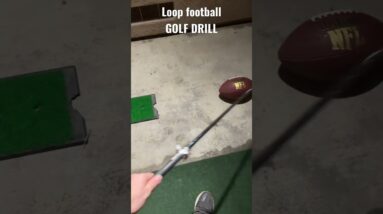 Over the top football golf drill #golf #shorts #trainingaids #golfdrills