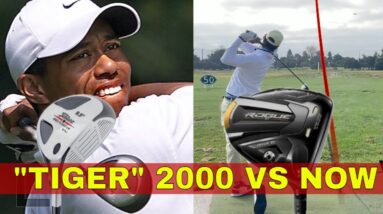 WOW! TIGER WOODS 2000 DRIVER vs MODERN DRIVER with BEST YOUNG COACH in 🌎  JT Thomas