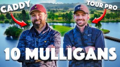 What can a Tour Pro golfer shoot with 10 mulligans?