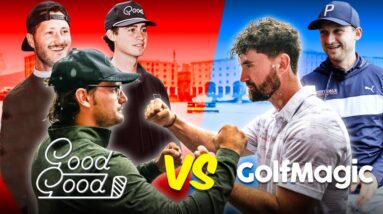 We Took On Good Good In A FLOATING ISLAND Golf Green Challenge