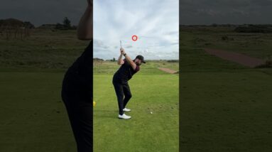 Trying to hit a drone with a golf ball