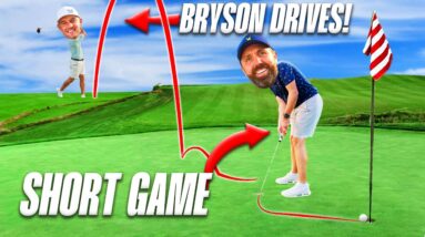 Bryson DeChambeau hits my drives! (MY LOWEST ROUND EVER?)