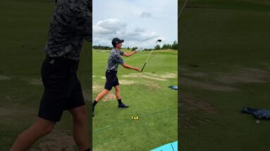 Giving tour pros my 70 degree wedge! 😂