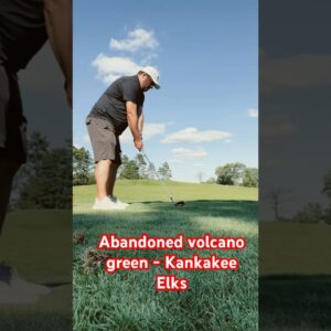 Hitting a shot into abandoned #langford volcano green at Kankakee Elks