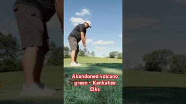 Hitting a shot into abandoned #langford volcano green at Kankakee Elks