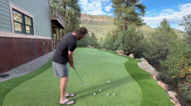 How many tries to make a 55’ putt?