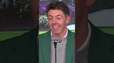 Thankfully, awkward Champions Dinner arrivals are a thing of the past for Rory McIlroy 😅