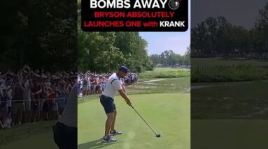 Bryson DeChambeau steps up with the Krank Fire Pro Tour Driver and sends one into the stratosphere.