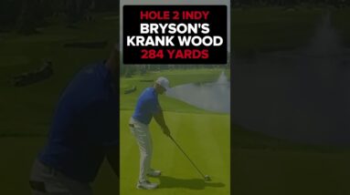 Bryson DeChambeau tees up with a Krank Formula FIRE Fairway Wood at LIV Indianapolis - 284 Yards