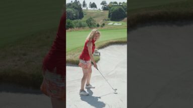 Perfecting the greenside bunker shot!