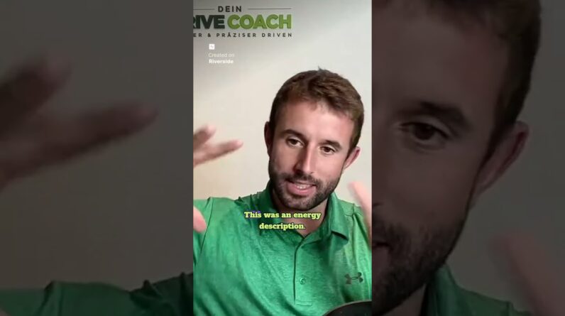 Robin your drive coach. Swing easy